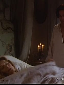 Alice Krige ( The Borg Queen In Star Strek ) Seducing Young Ewan McGregor In Scarlet And Black (1993)'