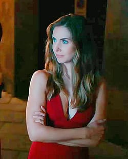 Alison Brie Suggestive Gesture In "Spin Me Round" (2022)'