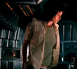 Sigourney Weaver, Alien. To think that she wanted to be naked in this scene.'